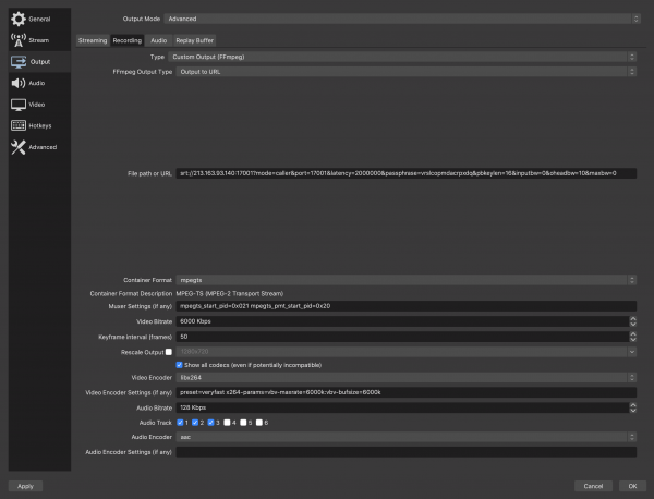 OBS Studio configuration for a multi-track SRT broadcast (max 12 languages)  - Clevercast Docs